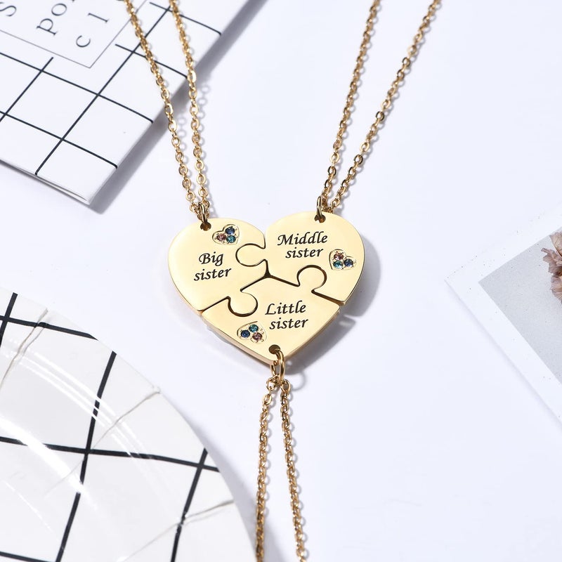Yonhon 3 Big Middle Little Three Sister Necklace for 3 - Image 4